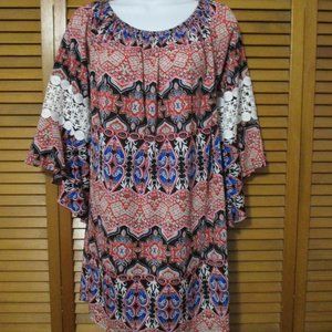 WinWin top NEW Whimsygoth red & black w/ lace lightweight & stretch size L